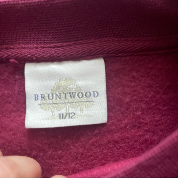 Bruntwood Burgundy Crewneck Sweatshirt Classic Pullover - Picture 7 of 9